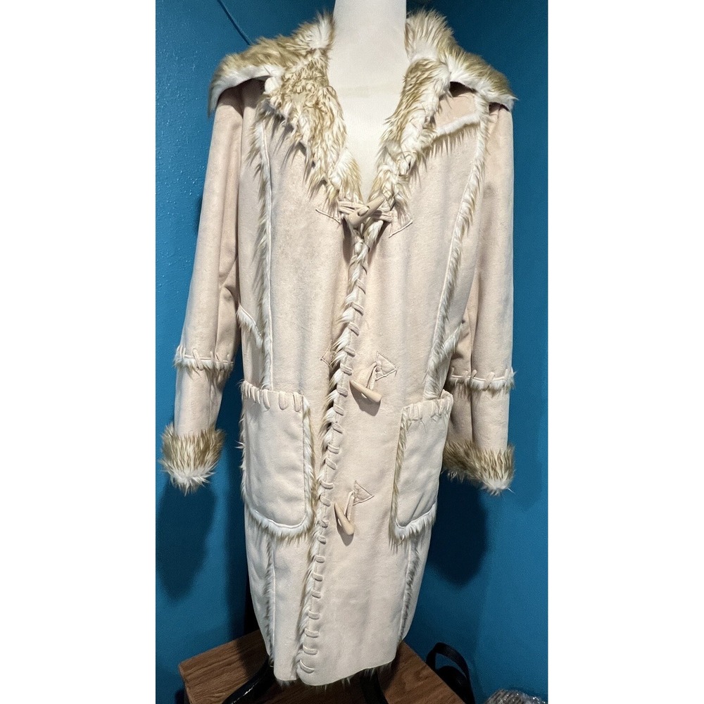 Montana Co. faux suede/shearling coat L EUC Western